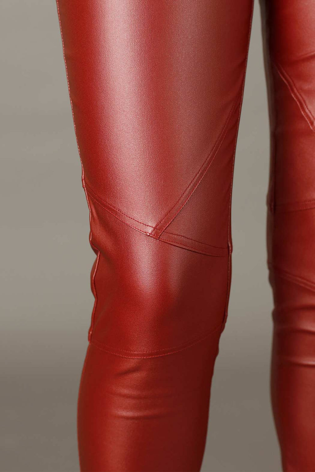 Red Waxed Biker Jean - SALE