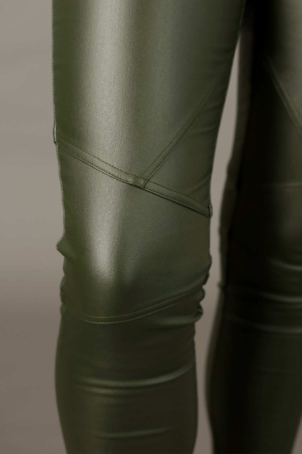 Khaki Waxed Biker Jean - SALE