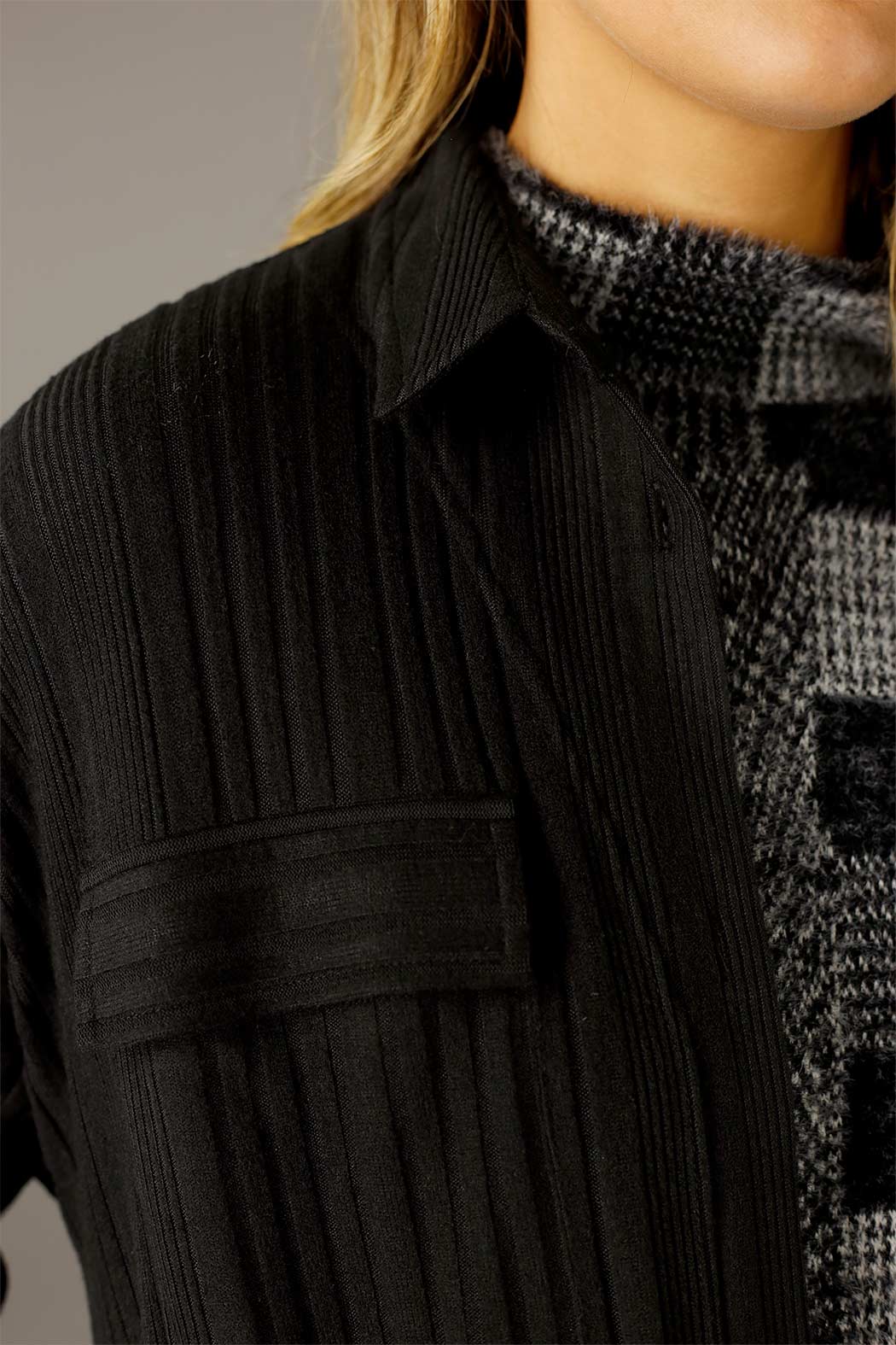Black Rib Lifestyle Shacket