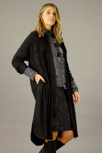 Black Rib Lifestyle Shacket