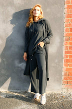 Charcoal Rib Lifestyle Shacket - FINAL SALE