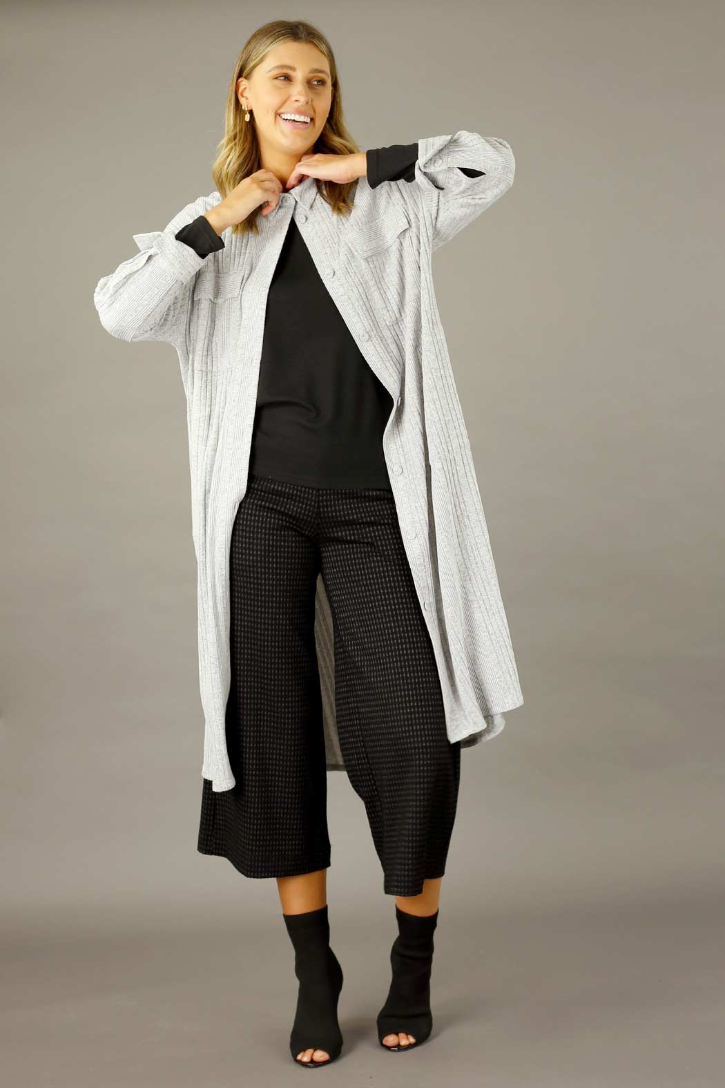 Silver Rib Lifestyle Shacket