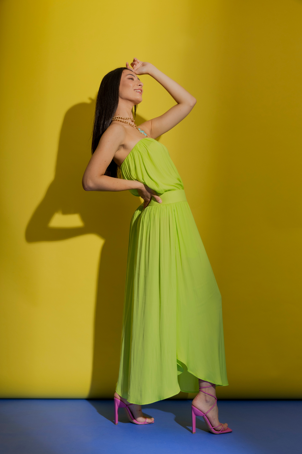 NEON SILKY SLIP SKIRT NEON 10