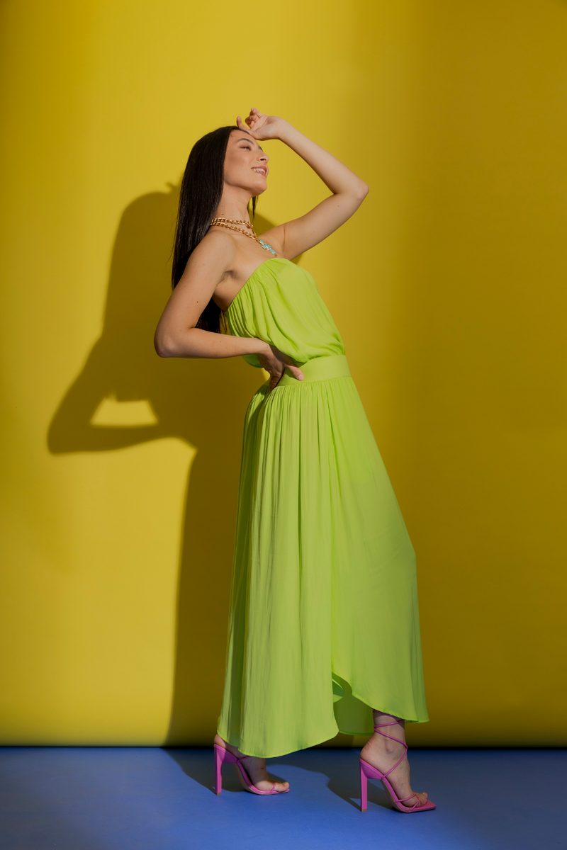 Neon Silky Slip Skirt