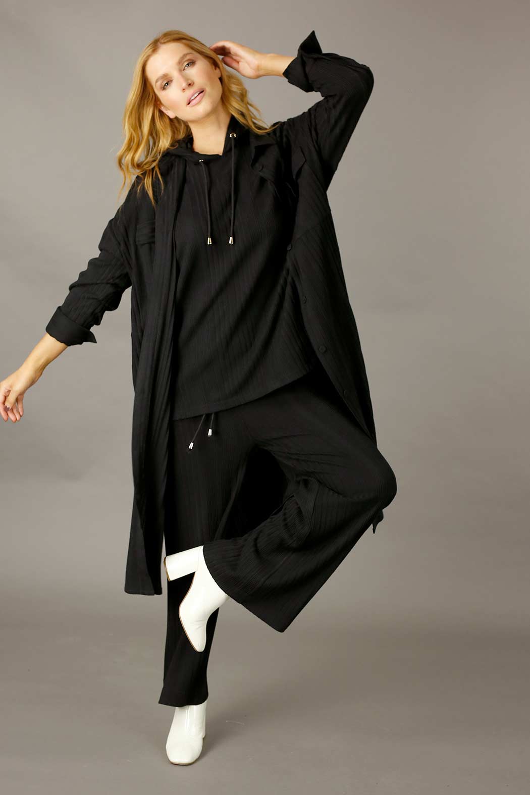 Black Rib Lifestyle Culotte - FINAL SALE