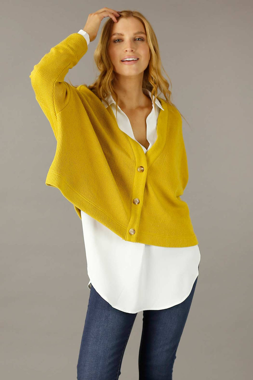 Yellow Rib Wonder Cardi - SALE