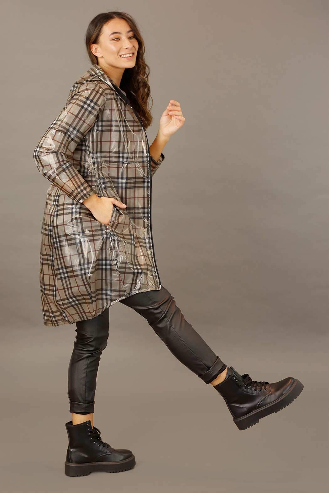 Check Waterproof Raincoat