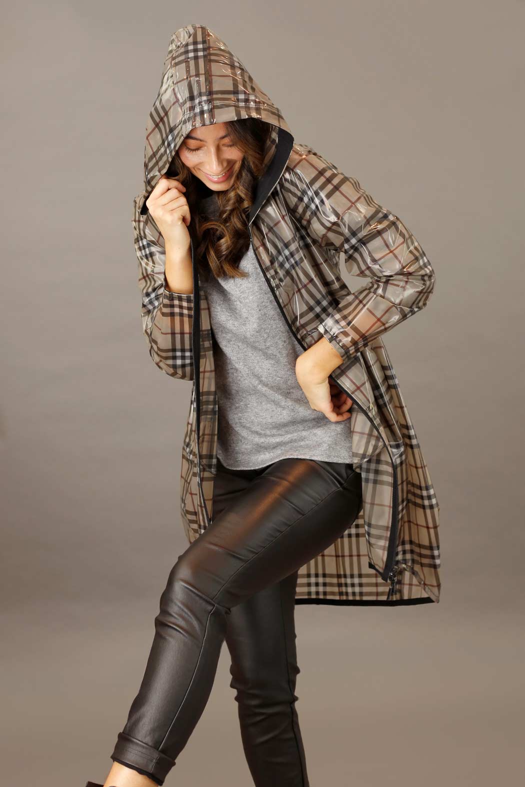 Check Waterproof Raincoat