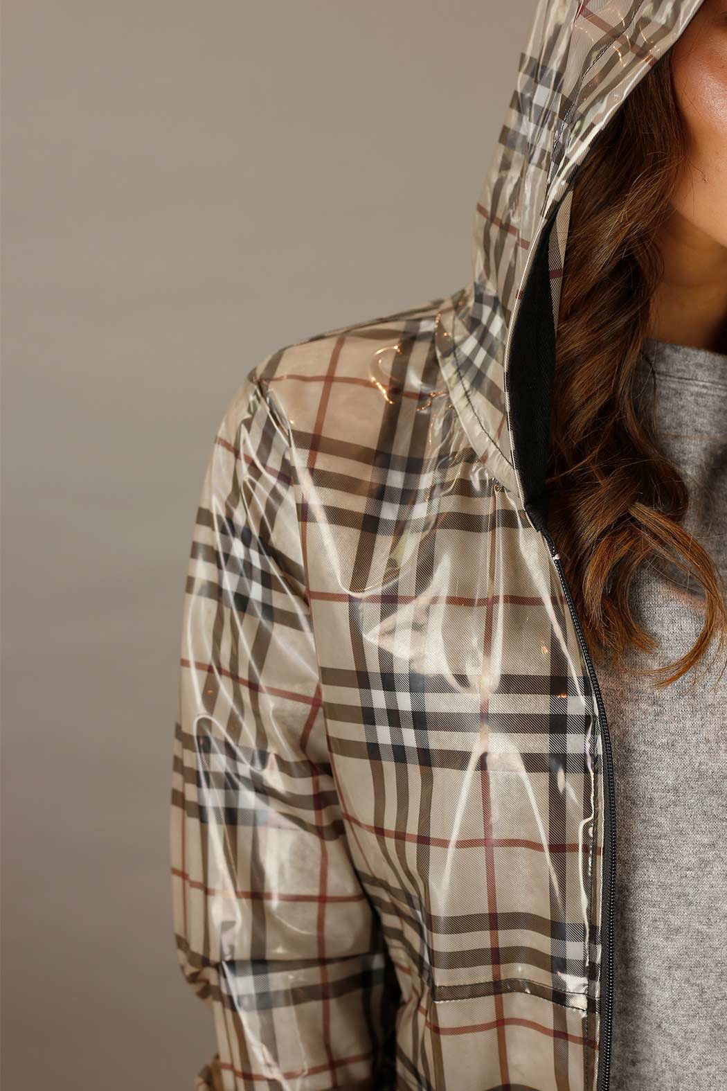 Check Waterproof Raincoat