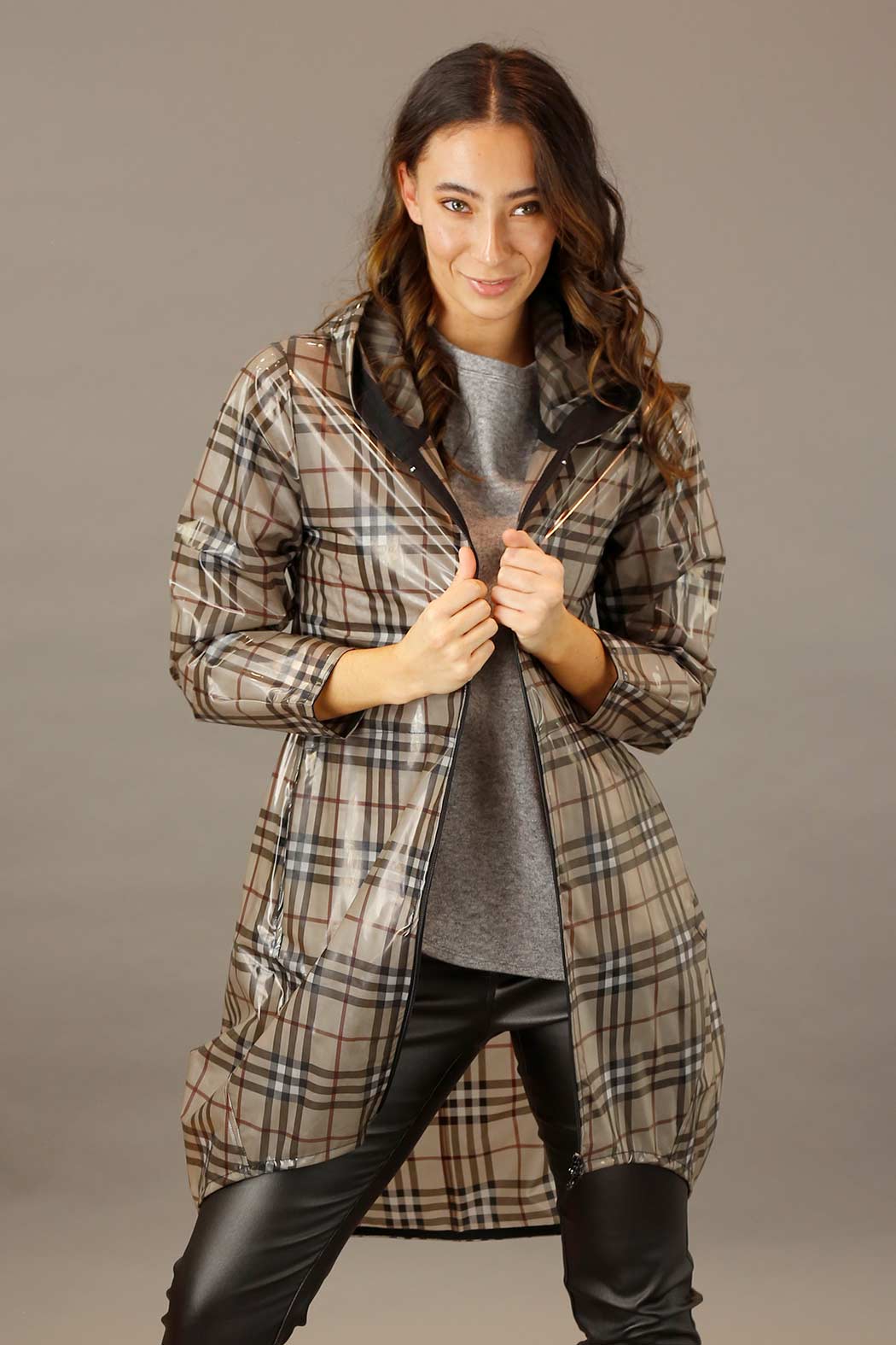 Check Waterproof Raincoat