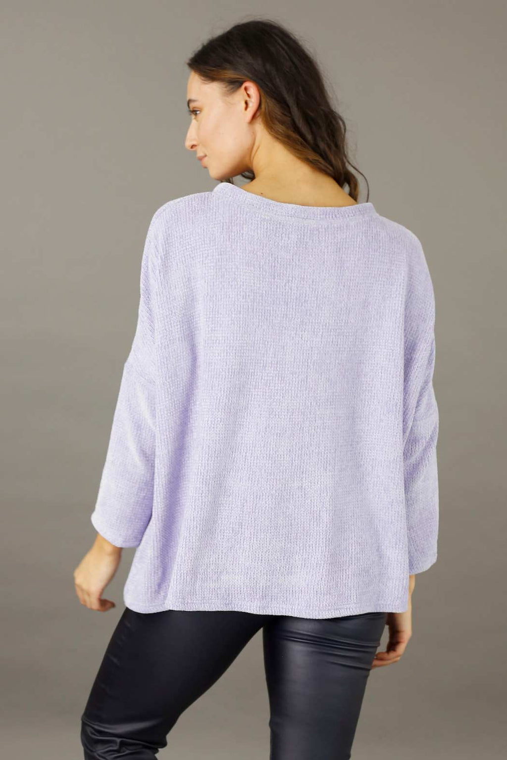 Lilac Velour Relaxed Jumper - SALE