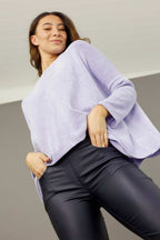Lilac Velour Relaxed Jumper - SALE
