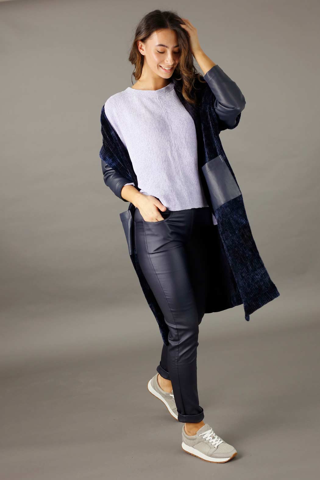 Lilac Velour Relaxed Jumper - SALE