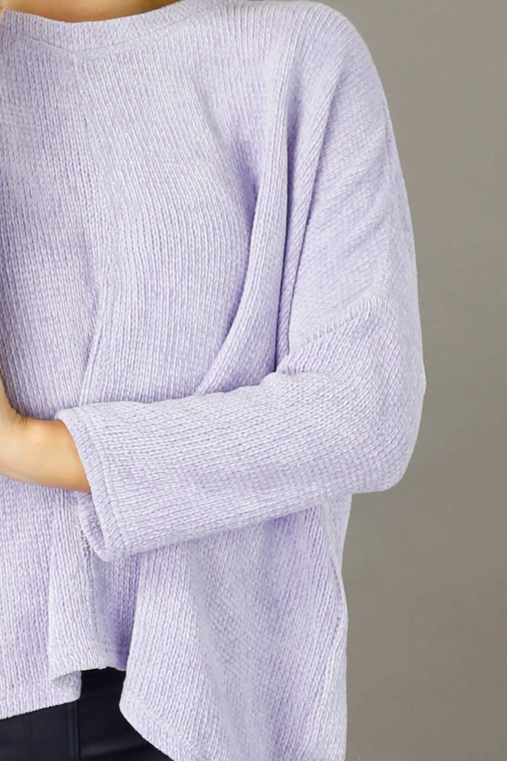 Lilac Velour Relaxed Jumper - SALE