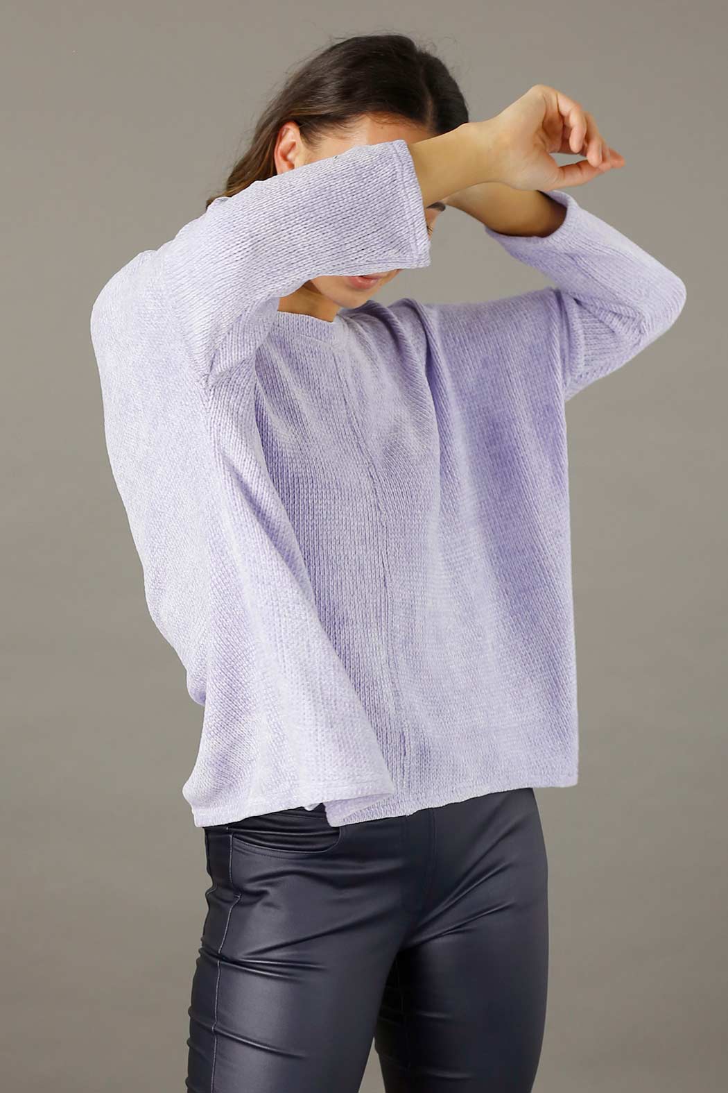 Lilac Velour Relaxed Jumper - SALE