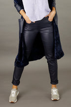 Navy Waxed Easy Jean