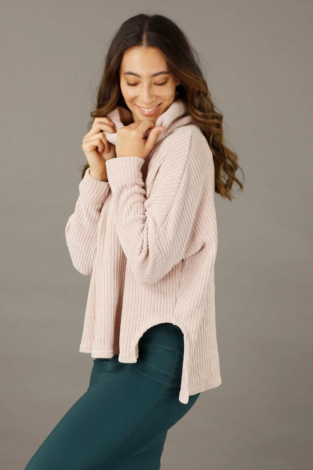 Blush Velour Turtle Neck - SALE