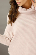 Blush Velour Turtle Neck - SALE
