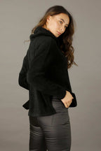 Black Velour Turtle Neck - FINAL SALE