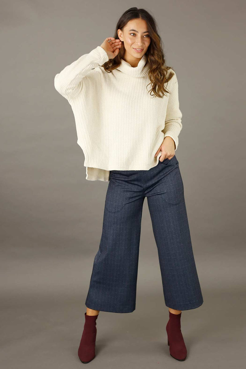 Ivory Velour Turtle Neck