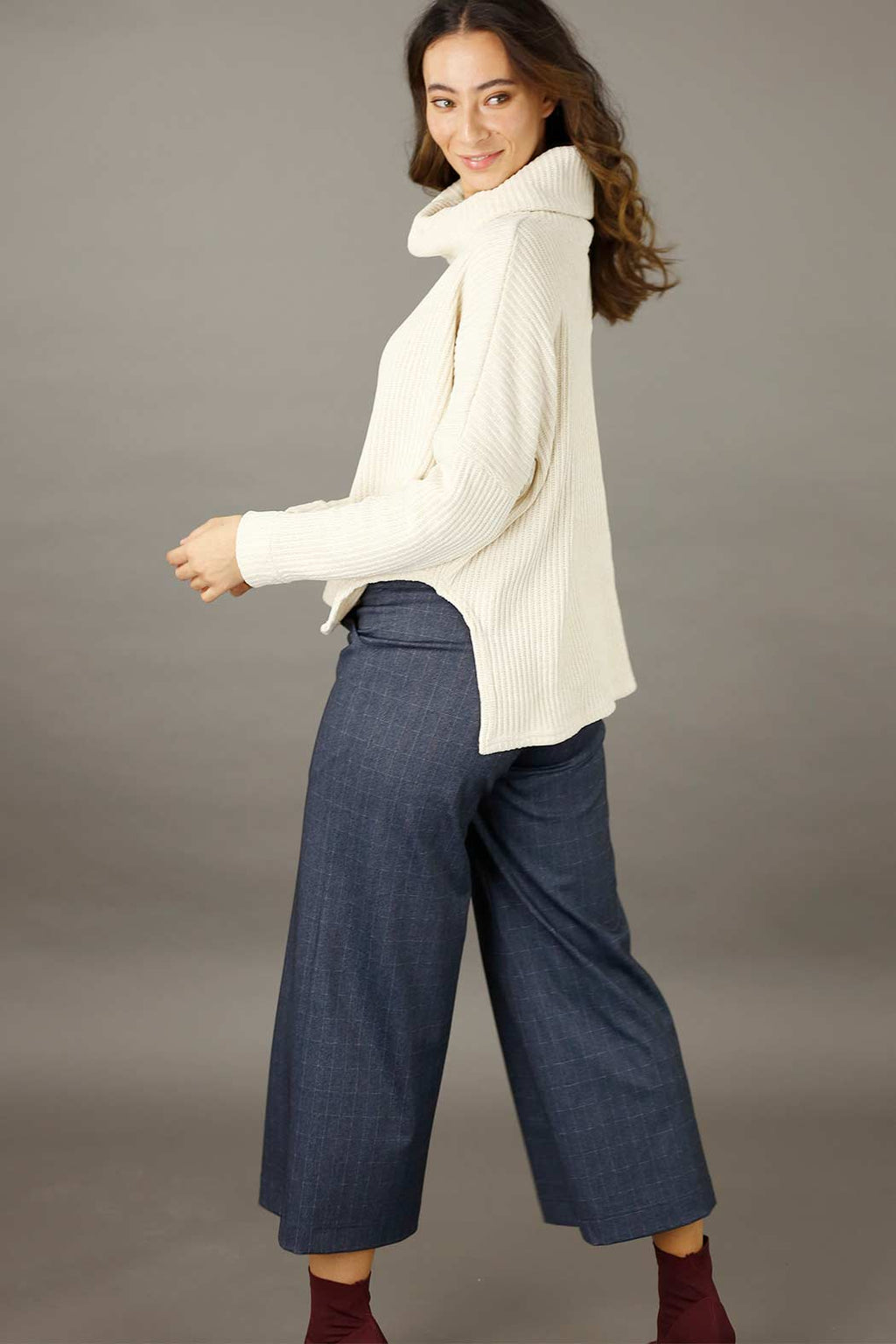 Ivory Velour Turtle Neck
