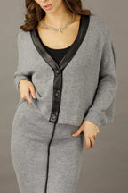 Grey Rib Lexi Cardigan - SALE