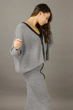 Grey Rib Lexi Cardigan - SALE