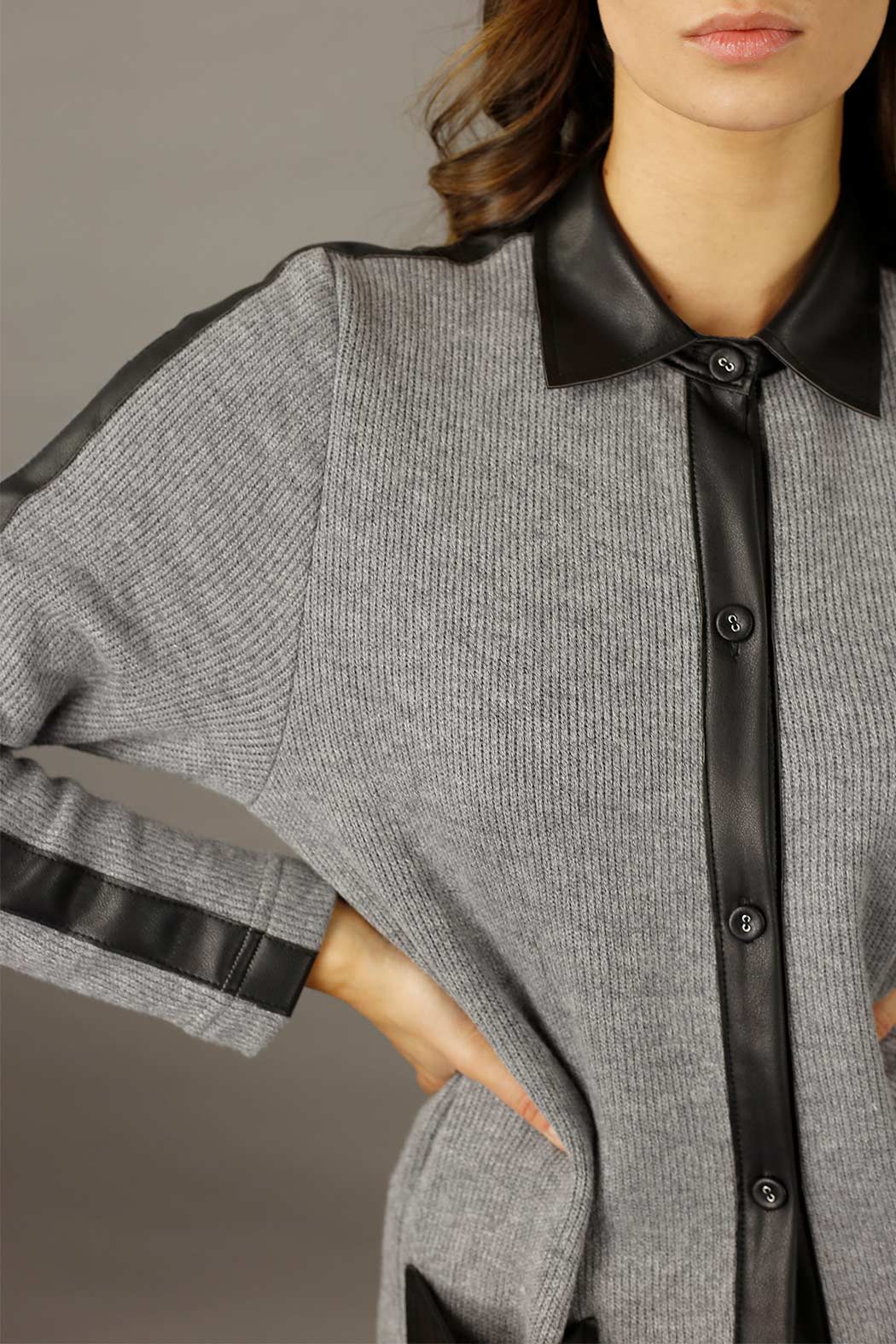 Grey Rib Lexi Coatigan - FINAL SALE