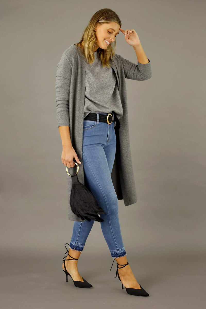 Mid Grey Brushed Lounge Cardigan
