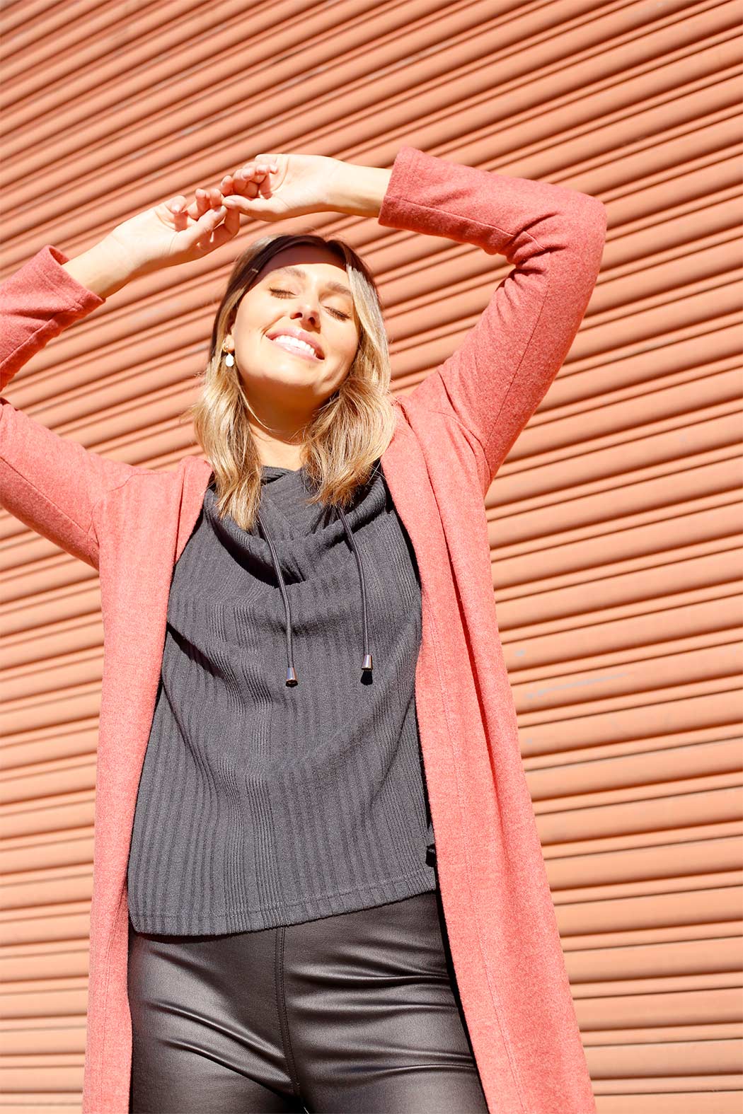 Rust Brushed Lounge Cardigan