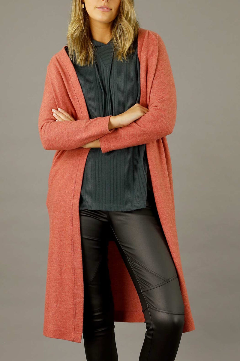 Rust Brushed Lounge Cardigan