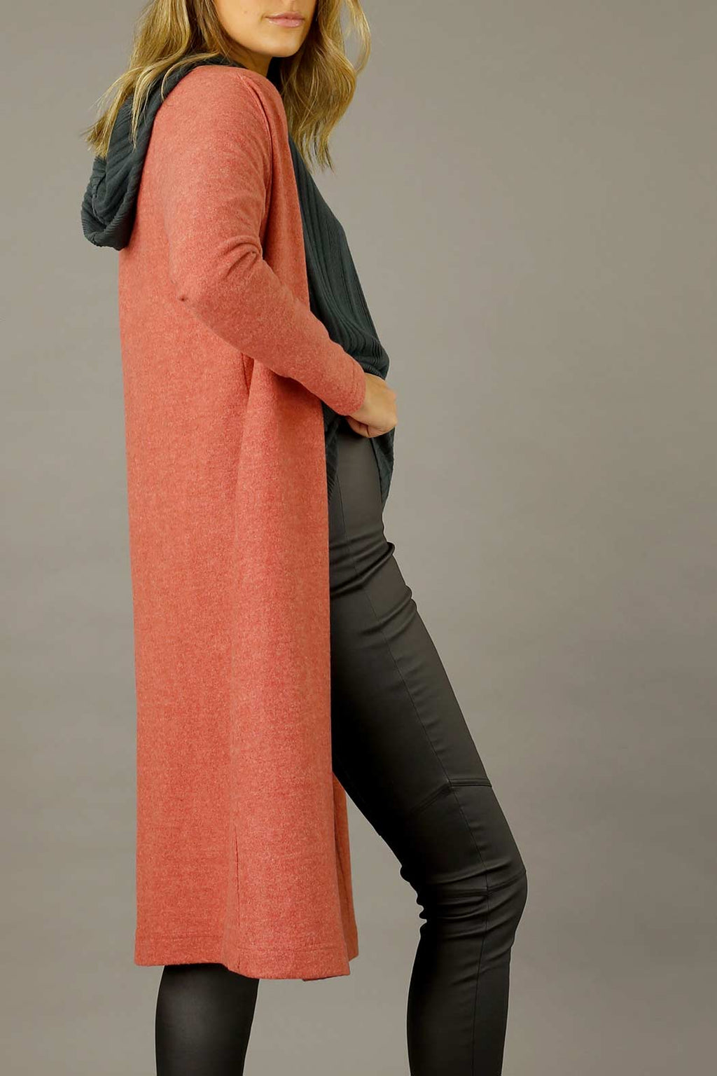 Rust Brushed Lounge Cardigan