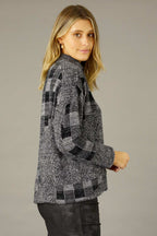 Charcoal Faux Fur Valentina Jumper