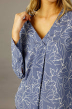 Denim Floral Nano Sydney Blouse