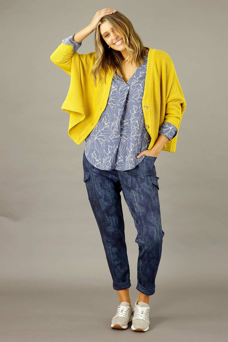 Denim Floral Nano Sydney Blouse