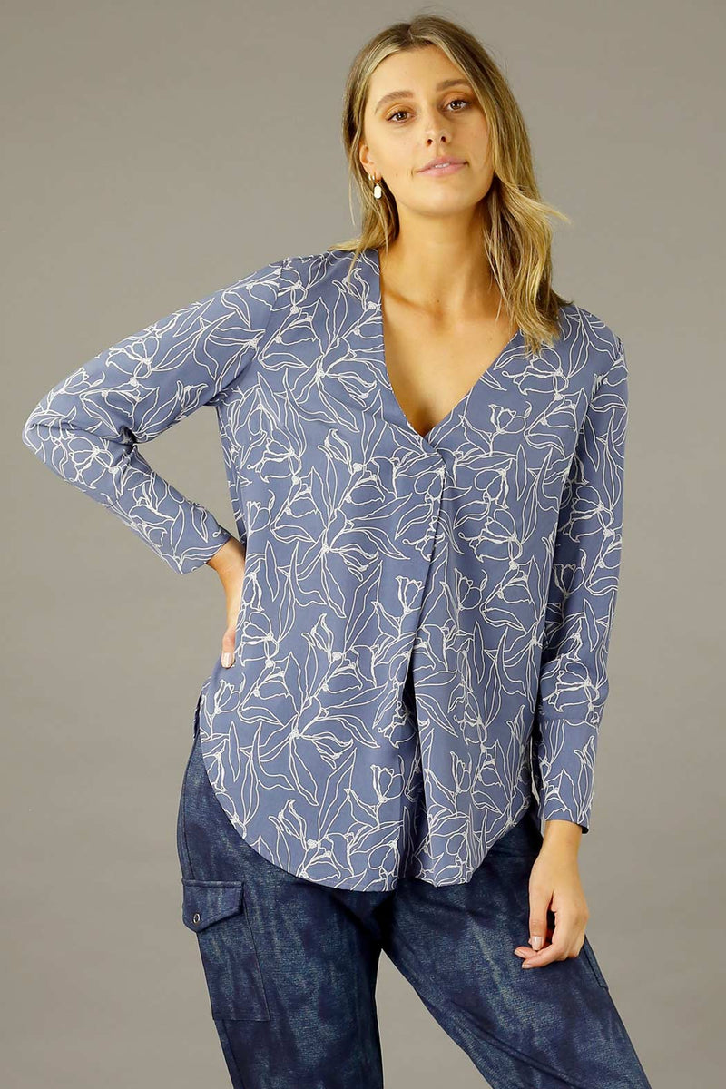 Denim Floral Nano Sydney Blouse