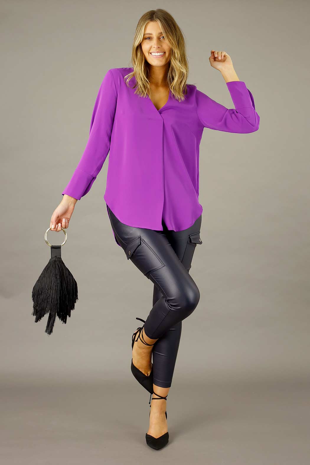 Magenta Soft Touch Blouse