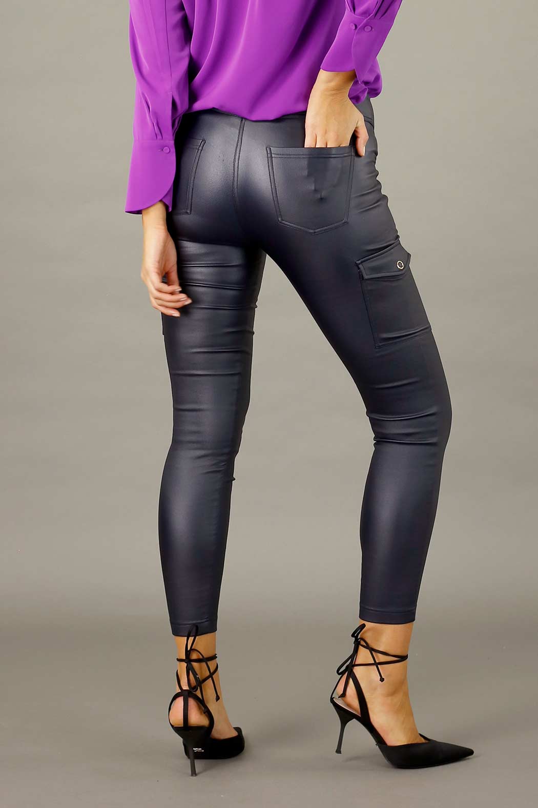 Navy Waxed Cargo Jean - FINAL SALE