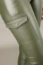 Khaki Waxed Cargo Jean - SALE