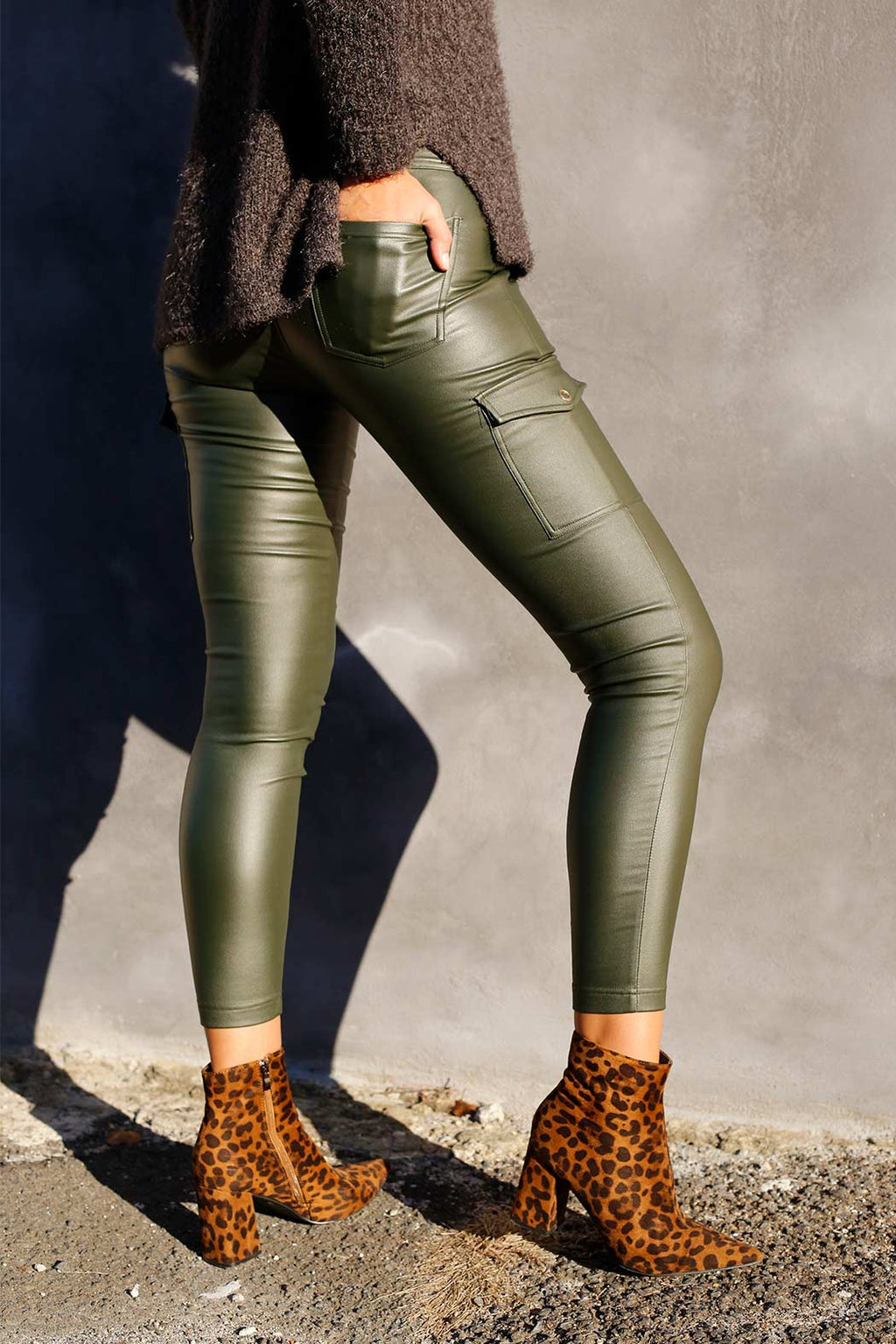 Khaki Waxed Cargo Jean - SALE