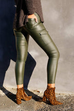 Khaki Waxed Cargo Jean - SALE