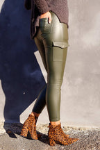Khaki Waxed Cargo Jean - SALE