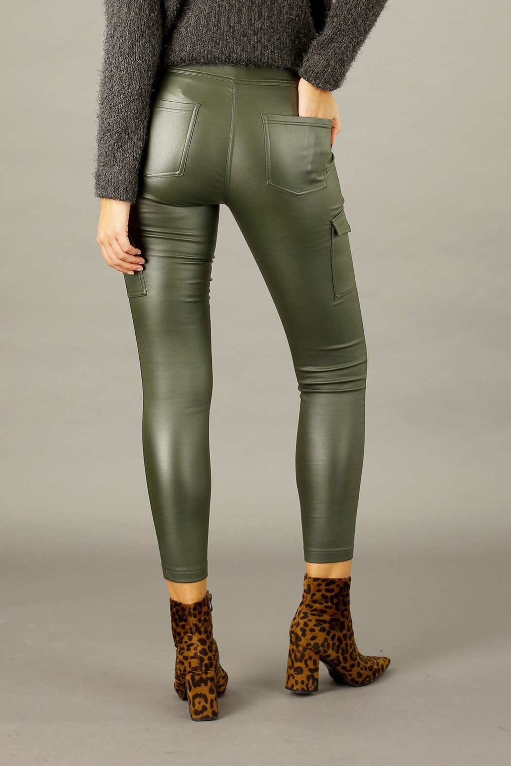 Khaki Waxed Cargo Jean - SALE