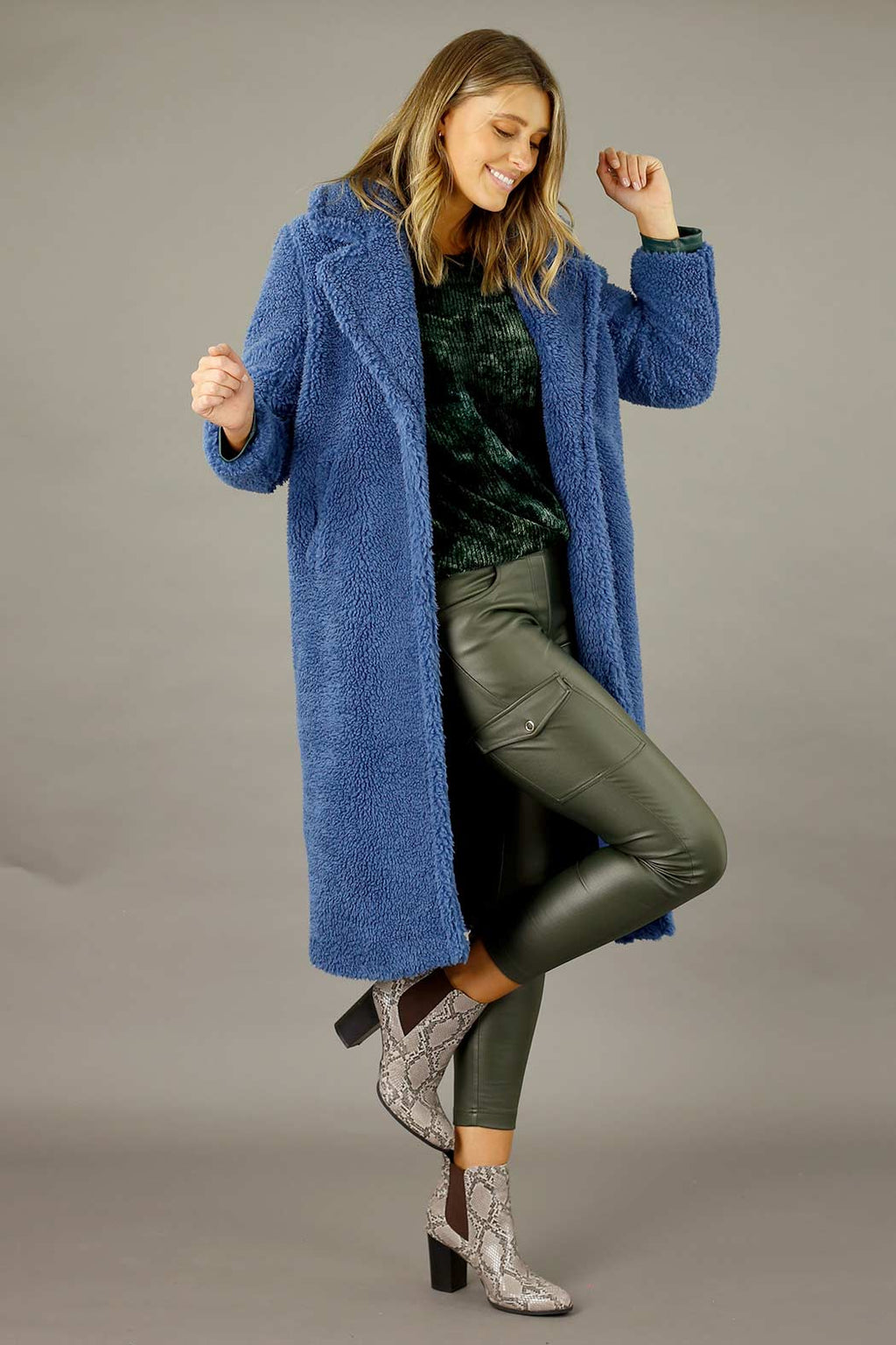 Denim Teddy Coat