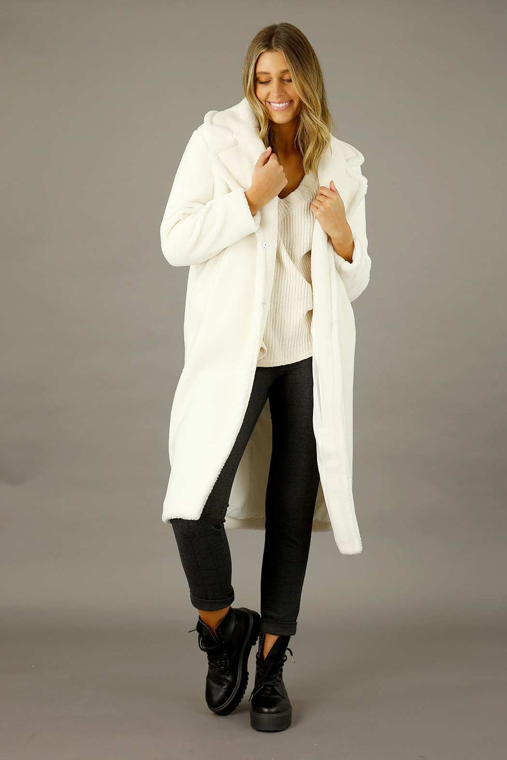 White Teddy Coat