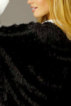 Black Plush Vee Jumper