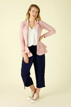 Navy Wrap Front Pant