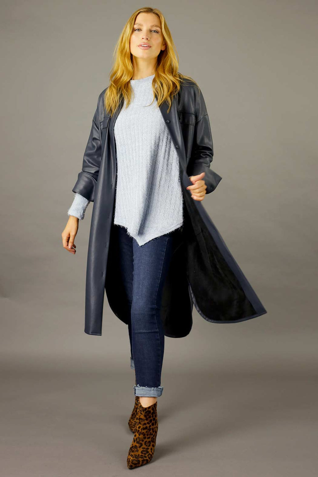 Slate Matrix Shacket - SALE