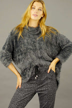 Dark Grey Plush Cowl Overtop - FINAL SALE