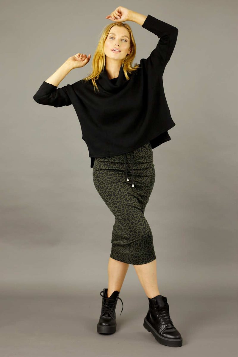Black Lux Turtle Jumper - FINAL SALE